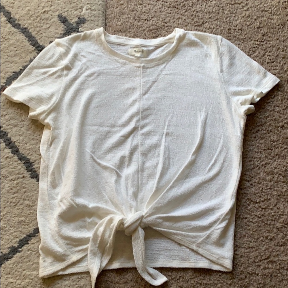 Madewell Texture & Thread tie front top